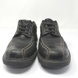 Clarks Collection Mens Black Leather Lace Up Comfort Casual Shoes Size 10.5